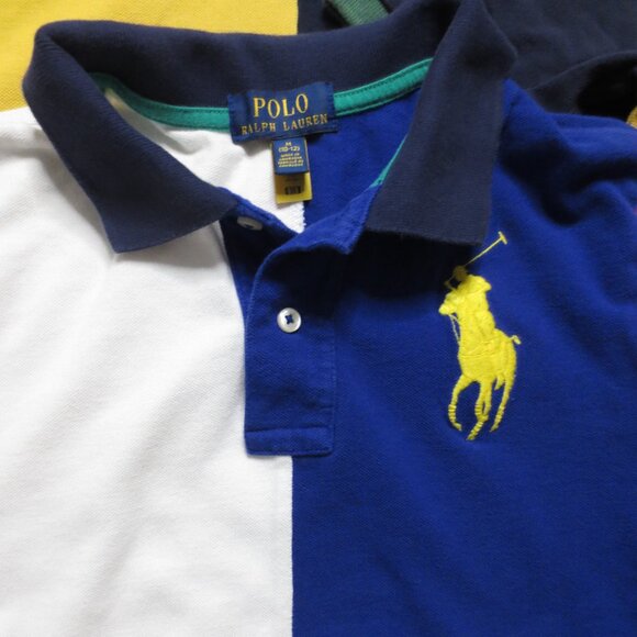 4 PC LOT POLO RALPH LAUREN boys PONY shirts PREPPY blue GREEN SIZE MEDIUM 10/12 - Picture 2 of 9